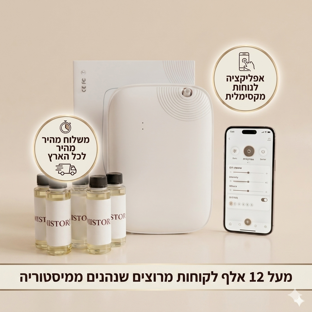 מפיץ ריח חכם MISTORIA עם אפליקציה דגם PALACE