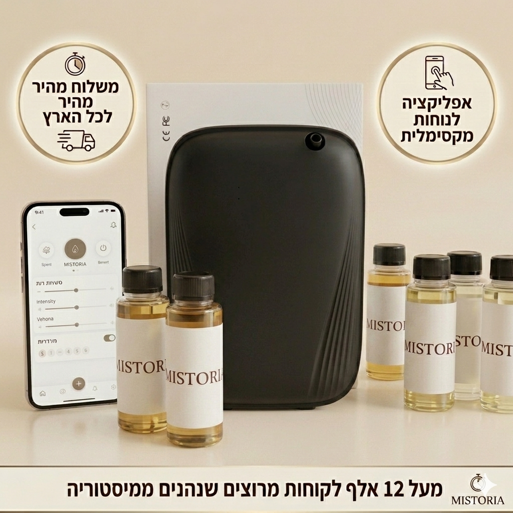 מפיץ ריח חכם MISTORIA עם אפליקציה דגם PALACE